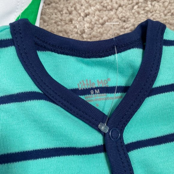 NWT Baby WHALE Bundle - 2 Snap Whale Pattern Rompers And Whale Booties - Picture 9 of 12